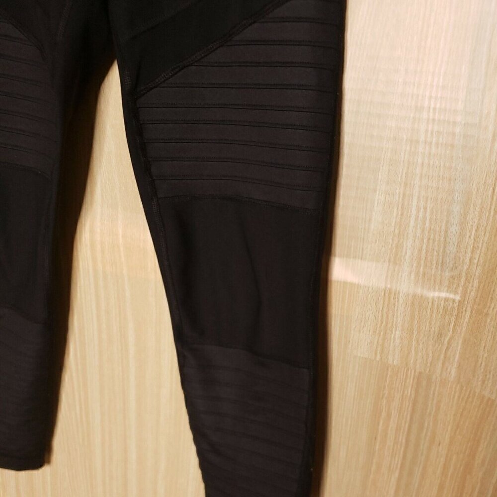 90 Degrees By Reflex Womens Black Athletic Leggings With Texture Small - Picture 5 of 7